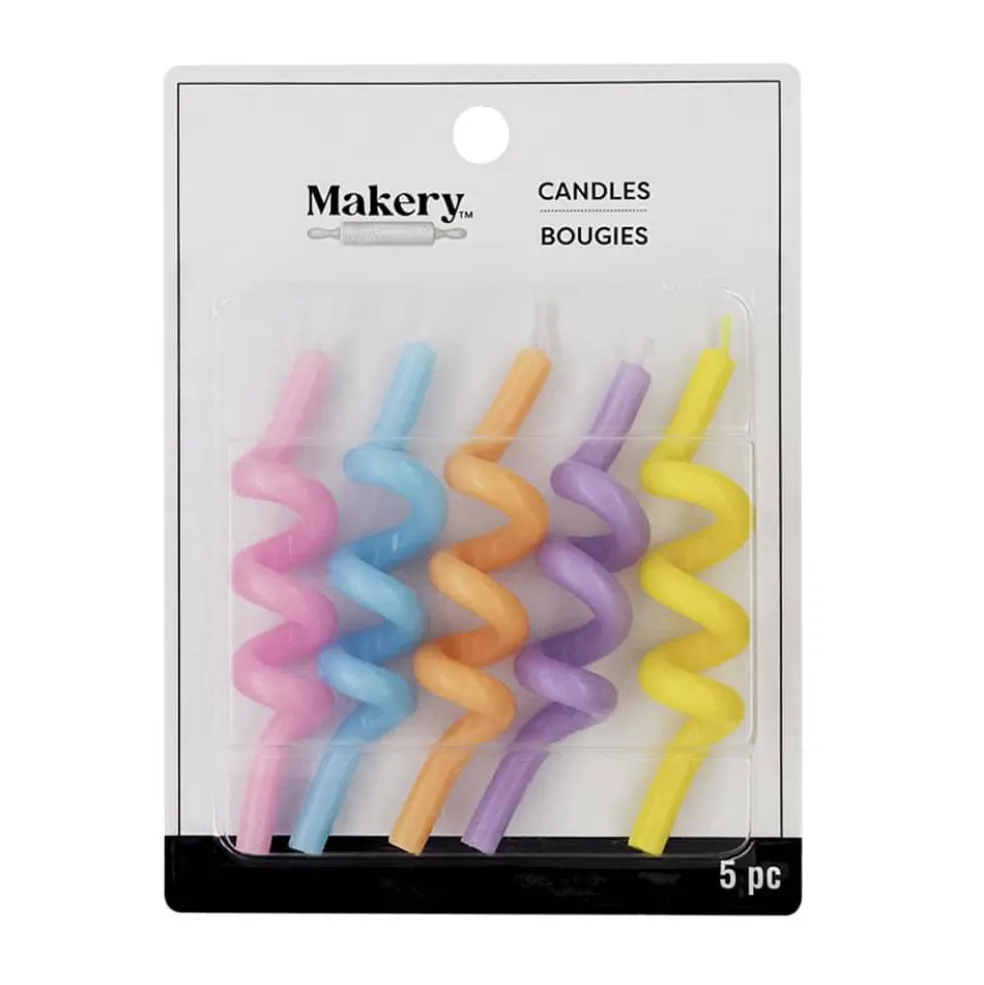 Multicolor Swirl Candles, 5ct. by Makery™