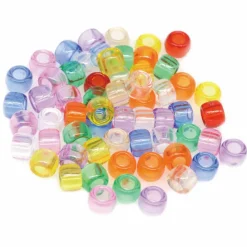 Multicolor Transparent Pony Beads, 9mm by Creatology™