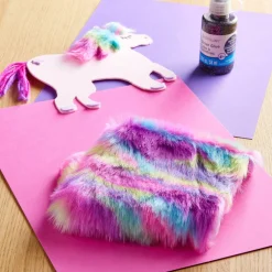 Multicolor Unicorn Craft Faux Fur by Creatology™