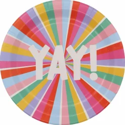 9" Multicolor Yay! Paper Plates, 10ct. by Celebrate It™