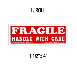 Multi-Functional 1 1/2''x 4" Glass Labels 500 Labels per Roll