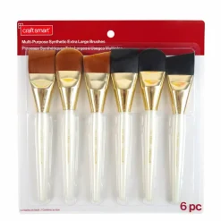Multi-Purpose 6 Piece Synthetic Extra-Large Brush Set by Craft Smart®