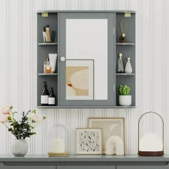Multipurpose Wall Surface Bathroom Storage Cabinet Mirror
