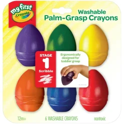 My First Crayola® 6 Washable Palm Grasp Crayons