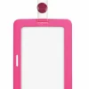 MyID Cardholder, Rubberized Pink, 4" x 2.5", Clear Window, 1 count