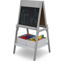 My Size Gray Double Sided Storage Easel