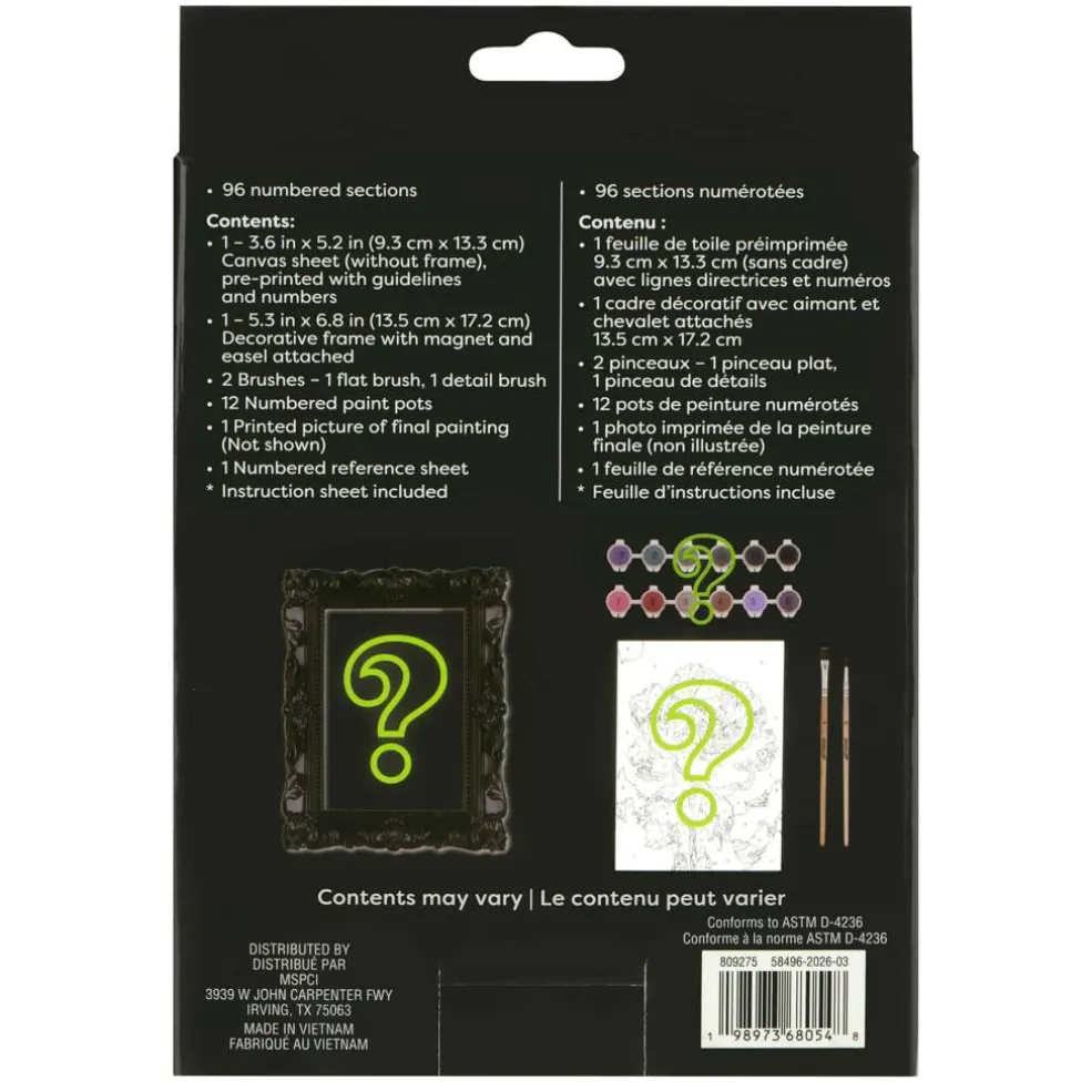 Mystery Dark Flower Paint-by-Number Framed Mini Kit by Artist's Loft®