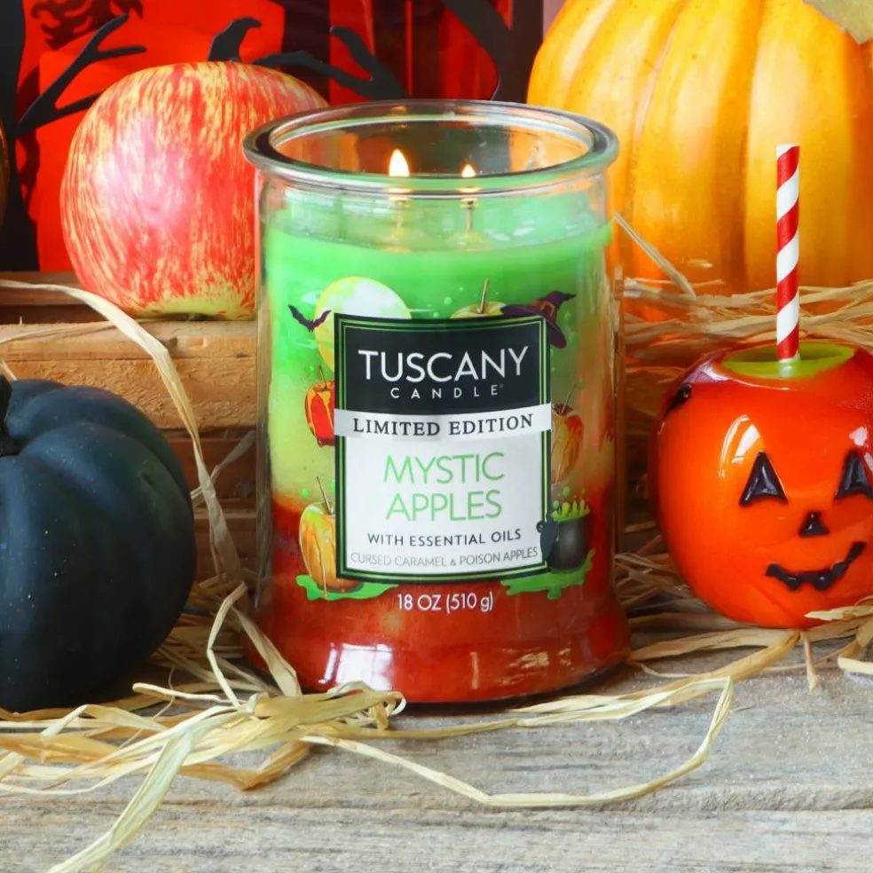 Mystic Apples: Caramel & Poison Apples Scented Halloween Candle (18 oz)