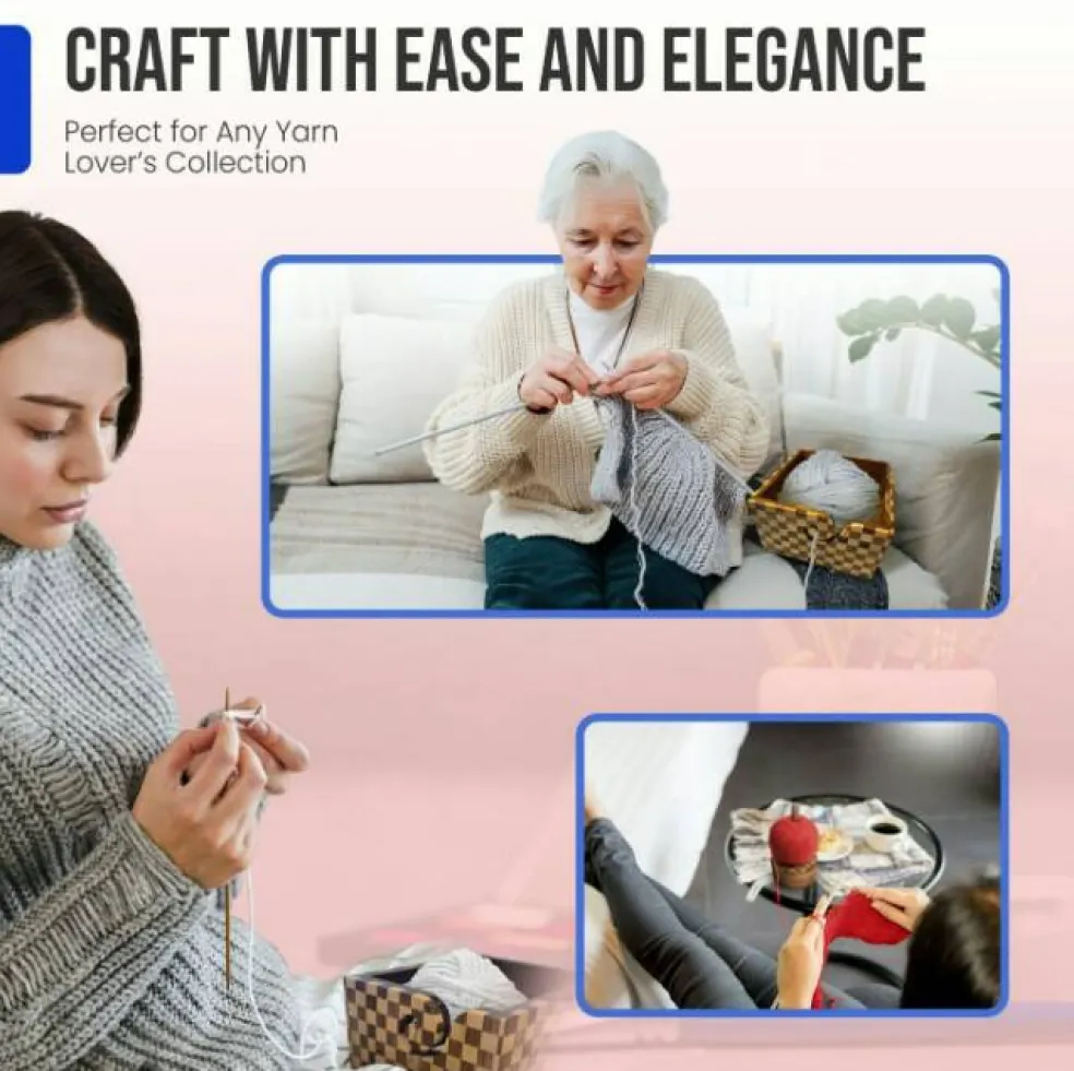 My Two Ladies | Artisan Yarn Caddy & Square Bowl Set