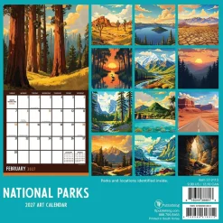 2027 National Parks-Art Mini Calendar