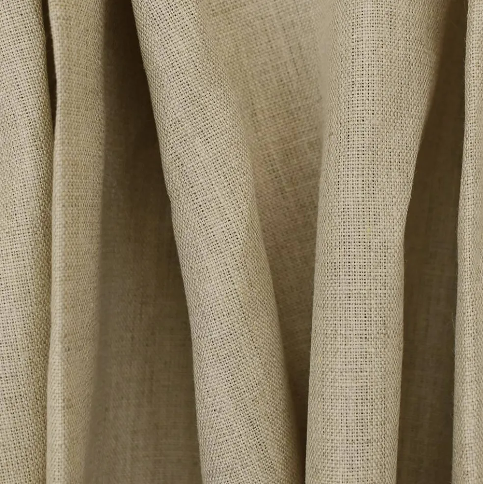 Natural Beige Spence Bryson Solid Slub Texture Irish Linen Woven Fabric By the Yard
