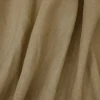 Natural Brown Solid Linen Woven Shirting Fabric By the Yard
