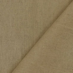 Natural Brown Solid Linen Woven Shirting Fabric By the Yard