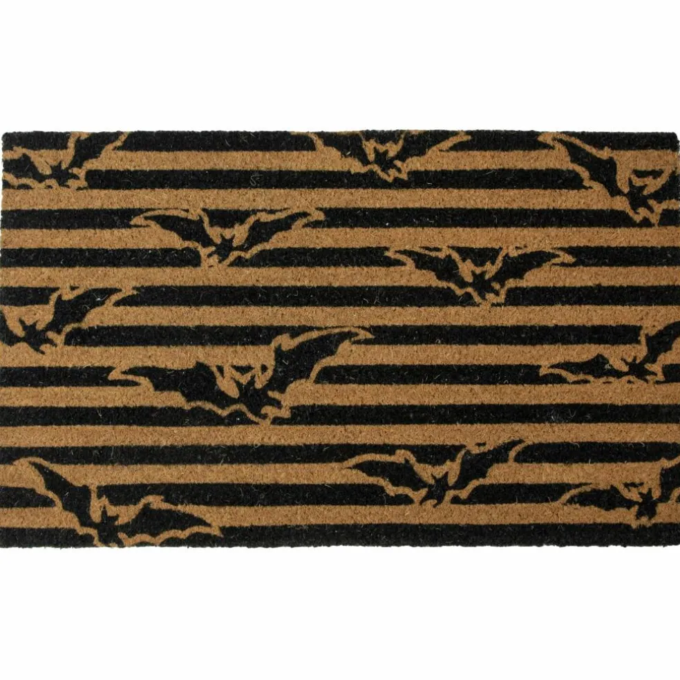 Natural Coir Flying Bats Halloween Doormat