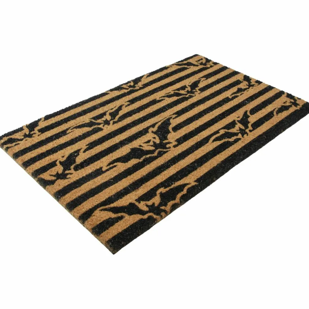 Natural Coir Flying Bats Halloween Doormat