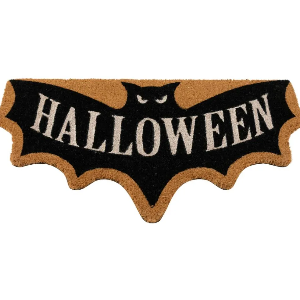 Natural Coir Halloween Bat Shaped Doormat