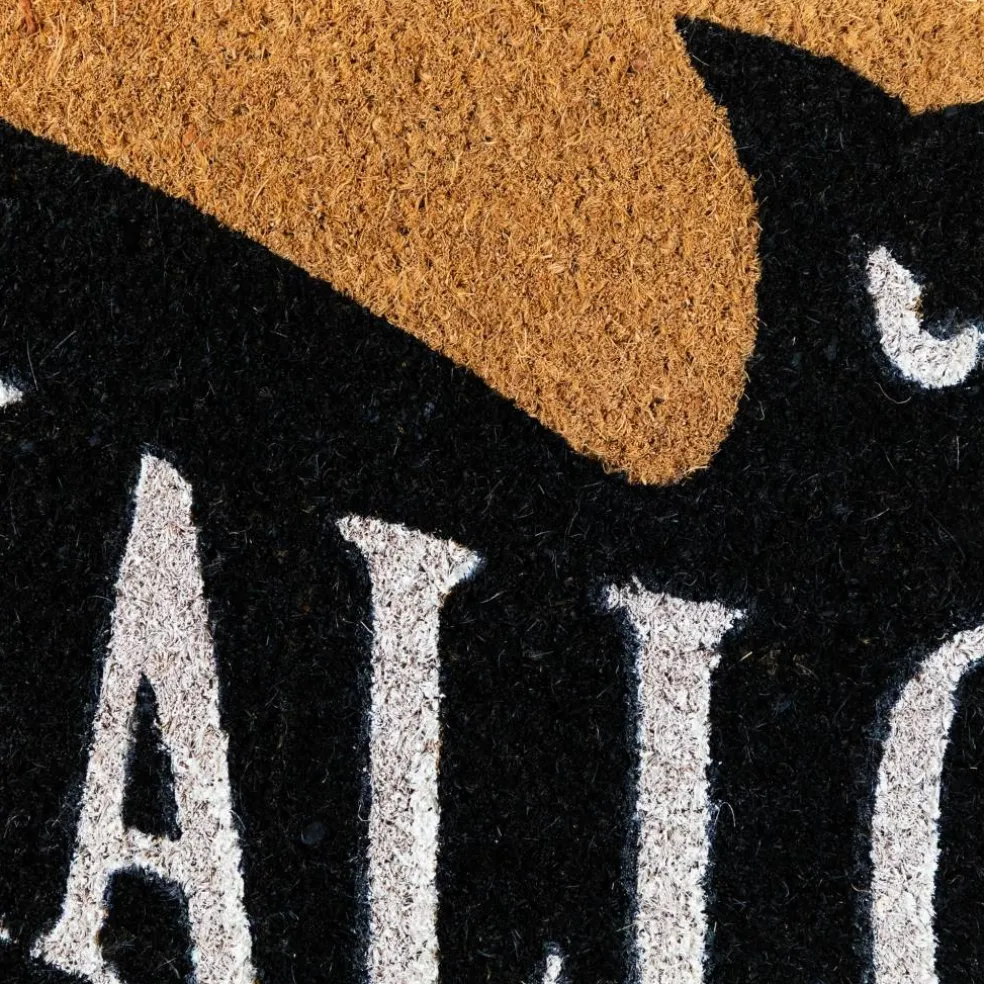 Natural Coir Halloween Bat Shaped Doormat