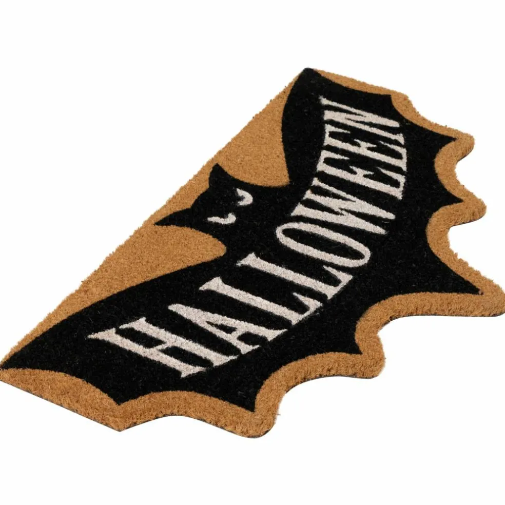 Natural Coir Halloween Bat Shaped Doormat