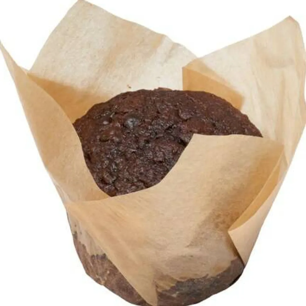 Natural Light Brown Tulip Baking Cups Cupcake Muffin Liners