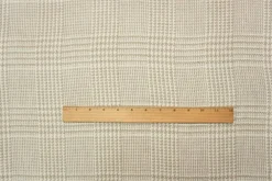 Natural White-Taupe Washed Linen Glen Plaid Home Decorating Fabric By the Yard