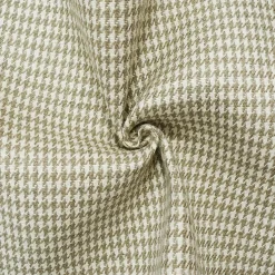 Natural White-Taupe Washed Linen Houndstooth Home Decor Fabric By the Yard