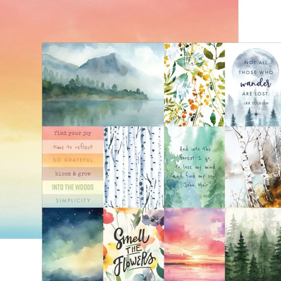 Nature Walk Watercolor 12 x 12 Paper Assortment
