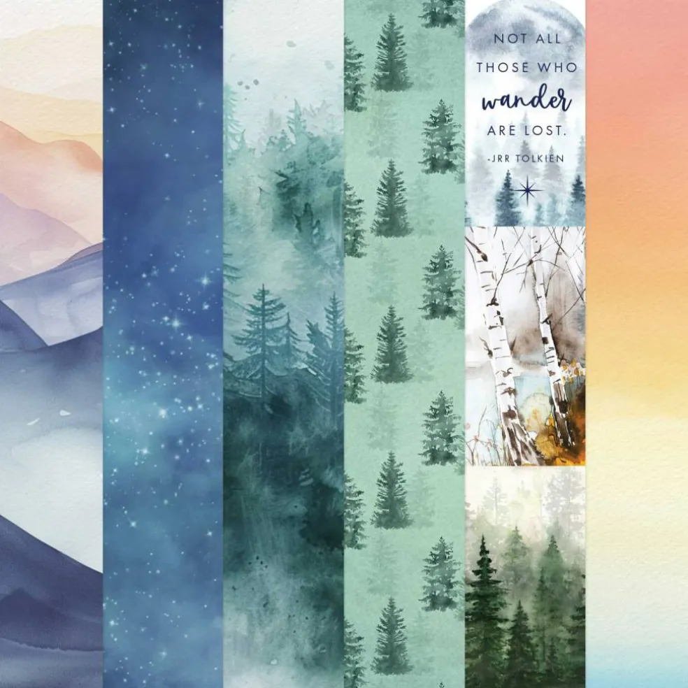 Nature Walk Watercolor 12 x 12 Paper Assortment