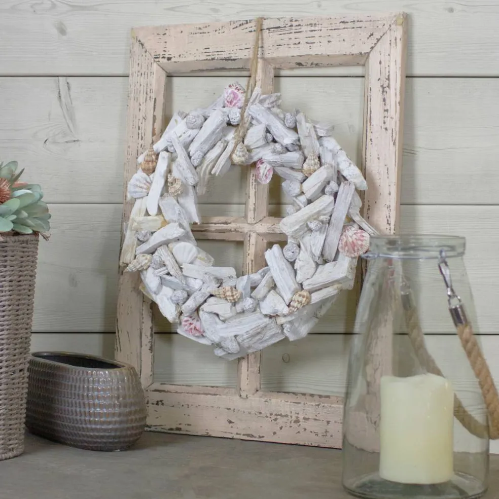 12" Nautical Driftwood & Seashell Summer Wreath