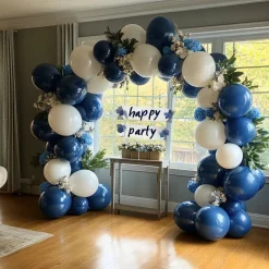 Navy Blue Latex Party Balloons, 100 Pack 12 inch Round Helium Navy Balloons for Wedding Graduation Birthday Party Backdrop Decorations
