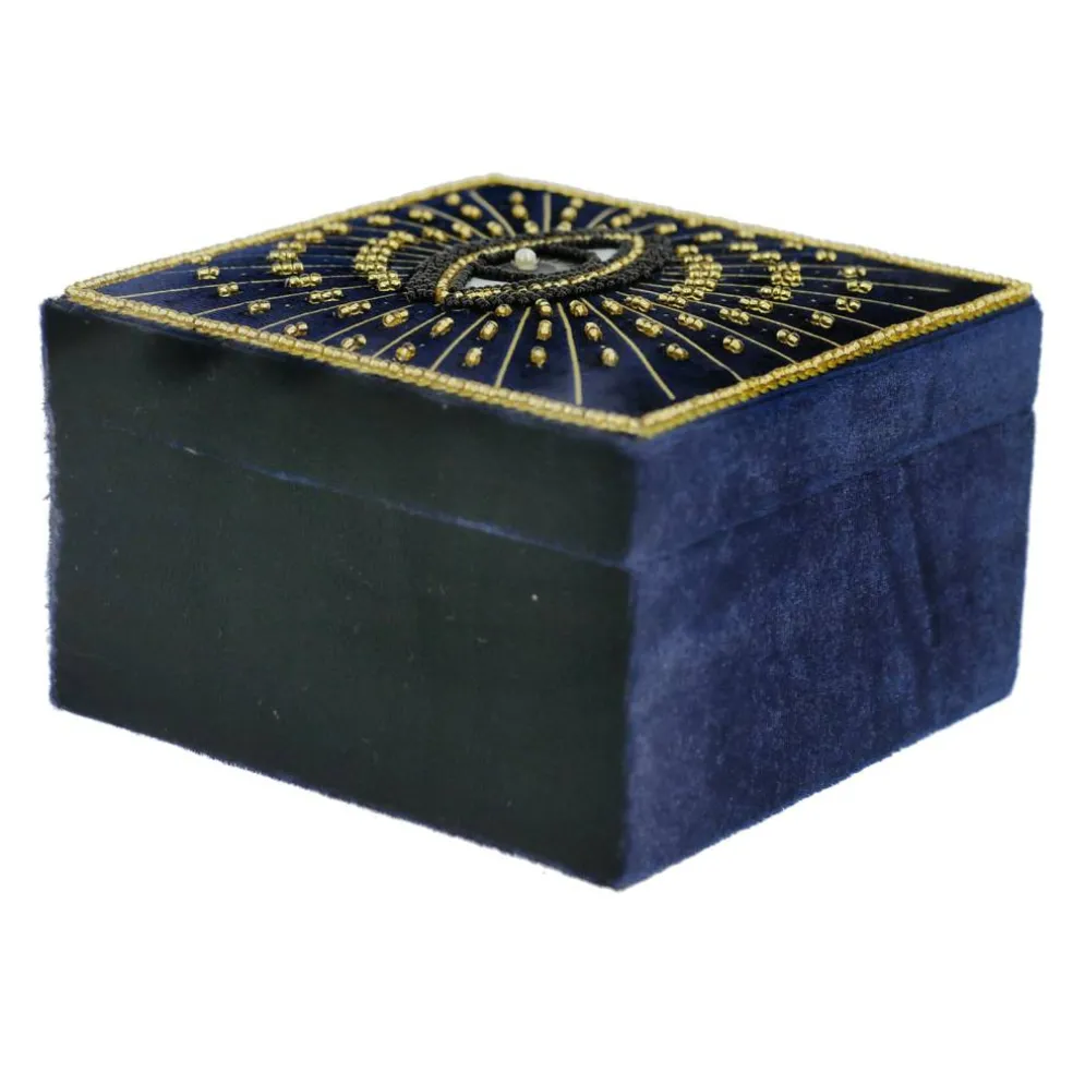 5" Navy Celestial Eye Box Tabletop Décor by Ashland®