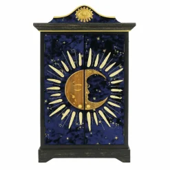 17.5" Navy & Gold Moon & Sun Tabletop Cabinet by Ashland®