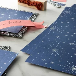 Navy & Silver Star Cardstock Paper by Recollections™, 12" x 12"