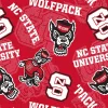 NCAA North Carolina State Tone-on-Tone Cotton Fabric