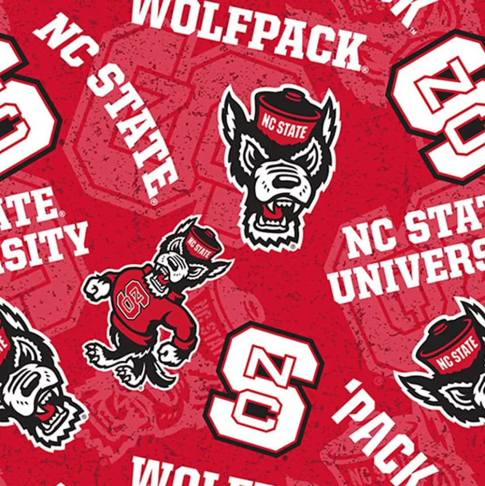 NCAA North Carolina State Tone-on-Tone Cotton Fabric