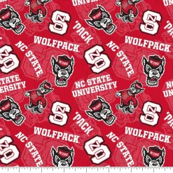 NCAA North Carolina State Tone-on-Tone Cotton Fabric