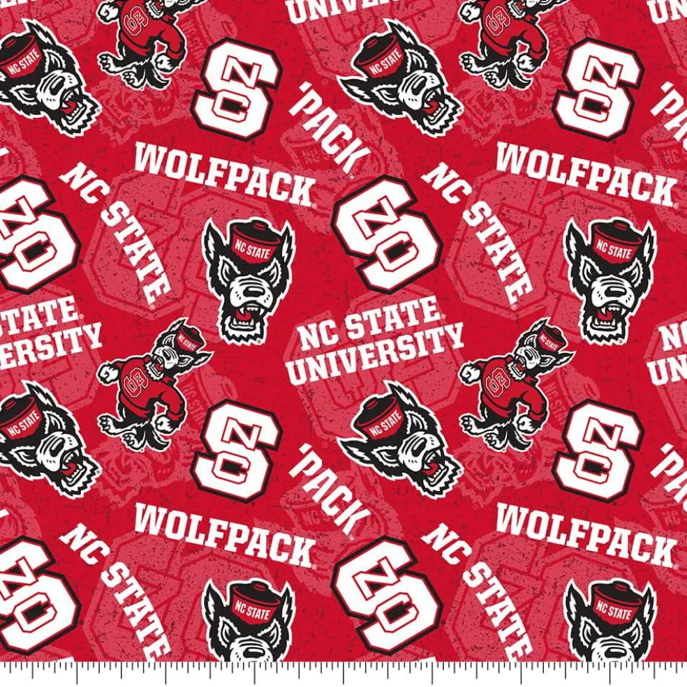 NCAA North Carolina State Tone-on-Tone Cotton Fabric