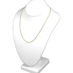 Necklace Bust Showcase Display White Leather Jewelry