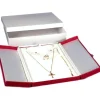 3 Necklace Earring Ring Red Leather Combo Jewelry Boxes