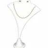 2 Necklace Earring White Leather Combo Showcase Display