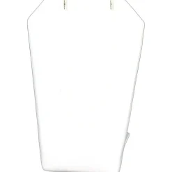6 Necklace Pendant Chain Displays White Leather Stand