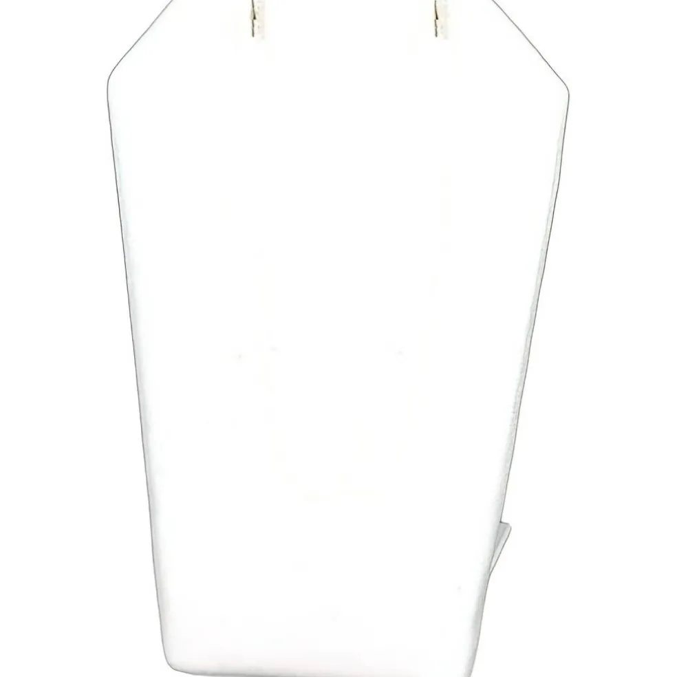 4 Necklace Pendant Chain Displays White Leather Stand