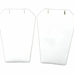 2 Necklace Pendant Chain Displays White Leather Stand