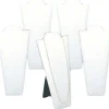 5 Necklace Pendant Displays Busts White Leather Easel