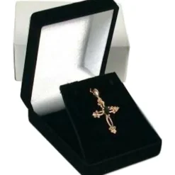 4 Necklace Pendant Gift Boxes Jewelry Displays Black