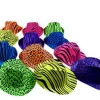 Neon Animal Print Plastic Party Hats