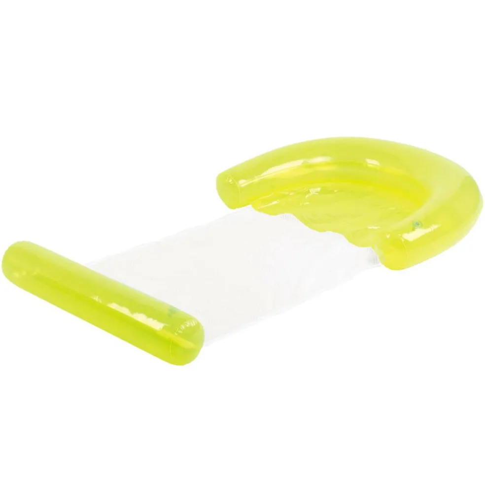54.75" Neon Yellow Inflatable Water Hammock Swimming Pool Lounger