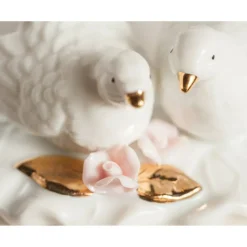 Nesting Turtle Dove Wedding Cake Topper Figurine