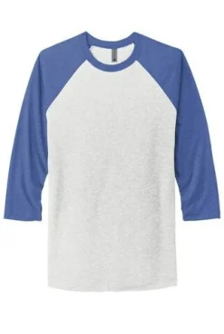 Next Level Unisex Tri Blend Three Quarter T-Shirt Free Shipping