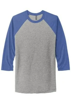 Next Level Unisex Tri Blend Three Quarter T-Shirt Free Shipping