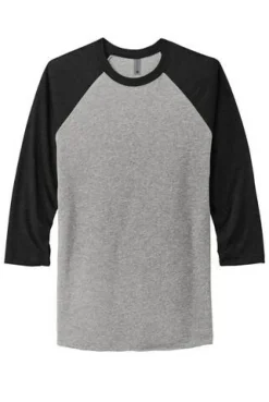 Next Level Unisex Tri Blend Three Quarter T-Shirt Free Shipping